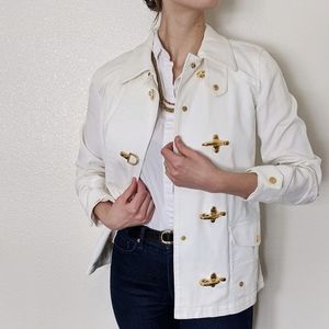 LAUREN  Ralph Lauren White Nautical Cargo Jacket